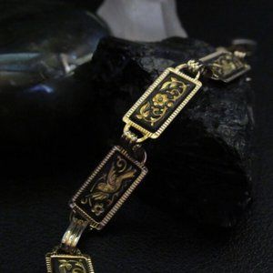DAMASQUE SCENE Bracelet | Vintage Panel Bracelet | Floral and Sparrow